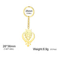 Lion King With Sikh Symbol Khanda Keychain Stainless Steelproduct